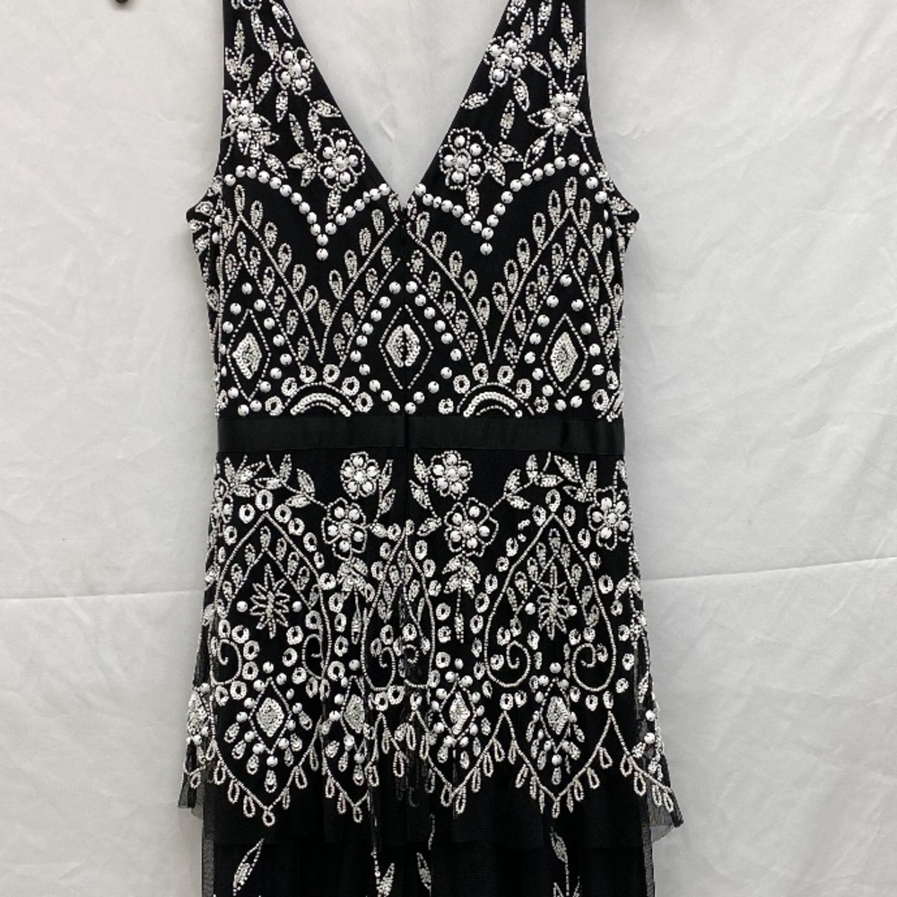 Adrianna Papell embellished fully beaded layer mesh gown - Picture 9 of 14